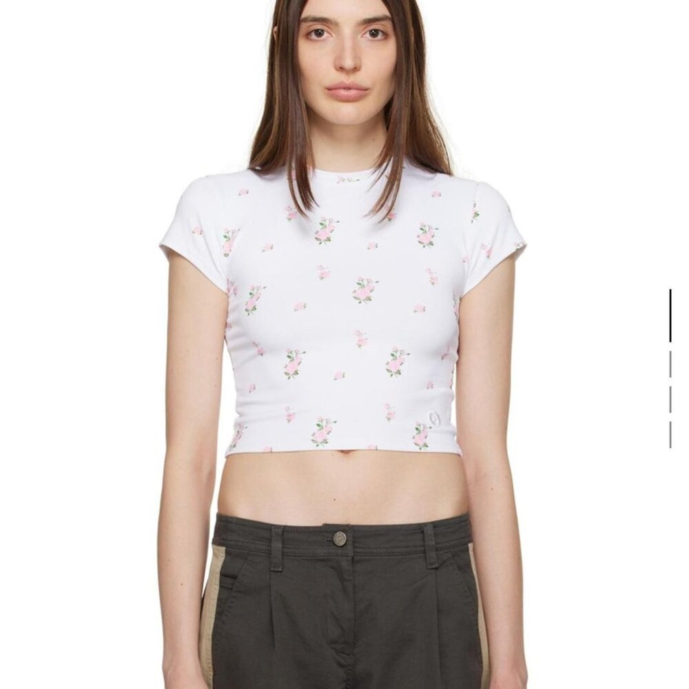 The Open Product OPEN YY - White Floral Baby T Shirt